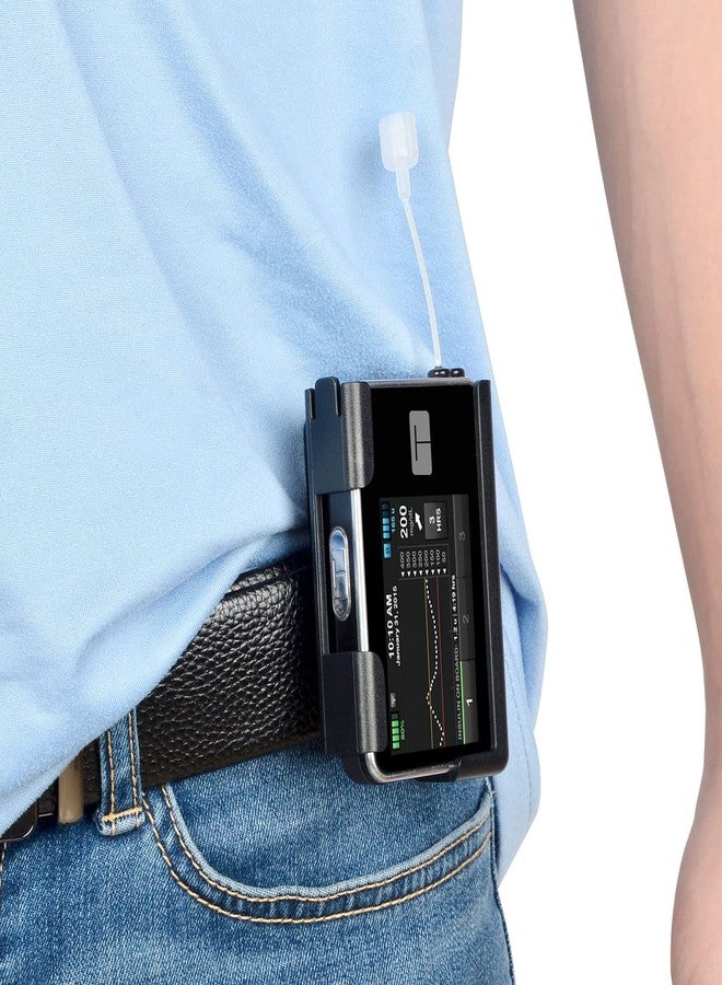 iGuerburn حافظة iGuerburn الدوارة 360 درجة لجهاز Tandem tslim X2، وحامل مضخة الأنسولين لجهاز t Slim/t:Slim G4، ومشبك حزام t: Holster غير قابل للسقوط أو الكسر بسهولة، ملحقات المضخة (أسود) - Image 1